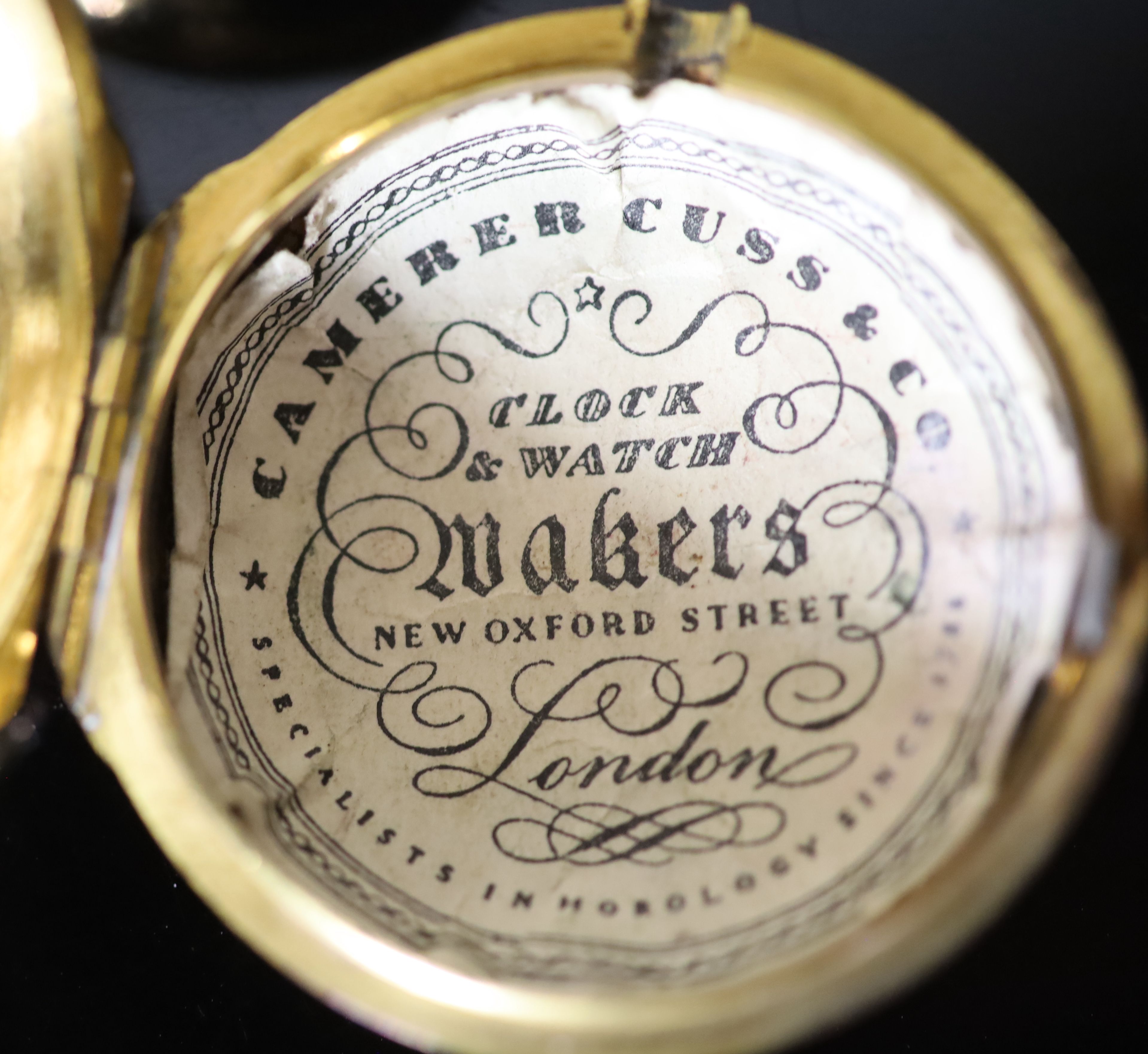 An early 19th century gilt metal keywind verge pocket watch by F. Shuttleworth,